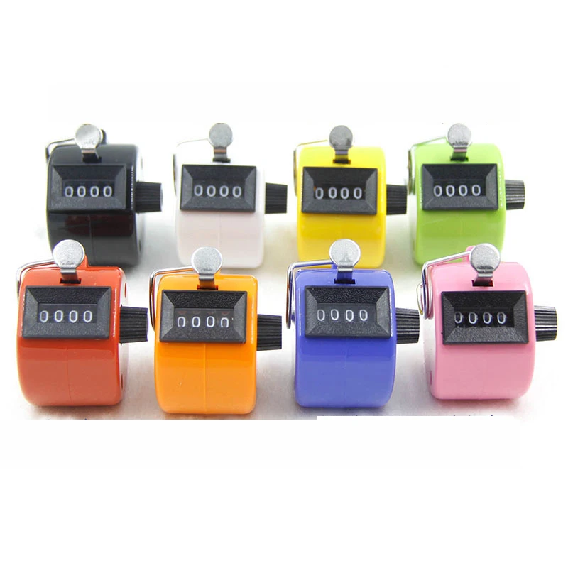 

Clicker 4 Digit Number Counters Plastic Shell Hand Finger Display Manual Counting Tally Clicker Timer Soccer Golf Counter