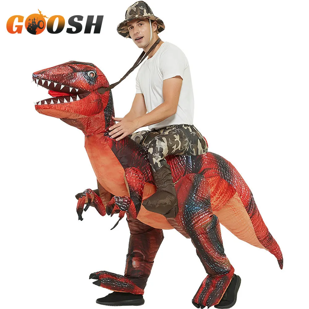 

Velociraptor Dinosaur Inflatable Costume Cosplay Anime Kids Adults Funny Dress Halloween Christmas Party Mascot Cosplay Costumes