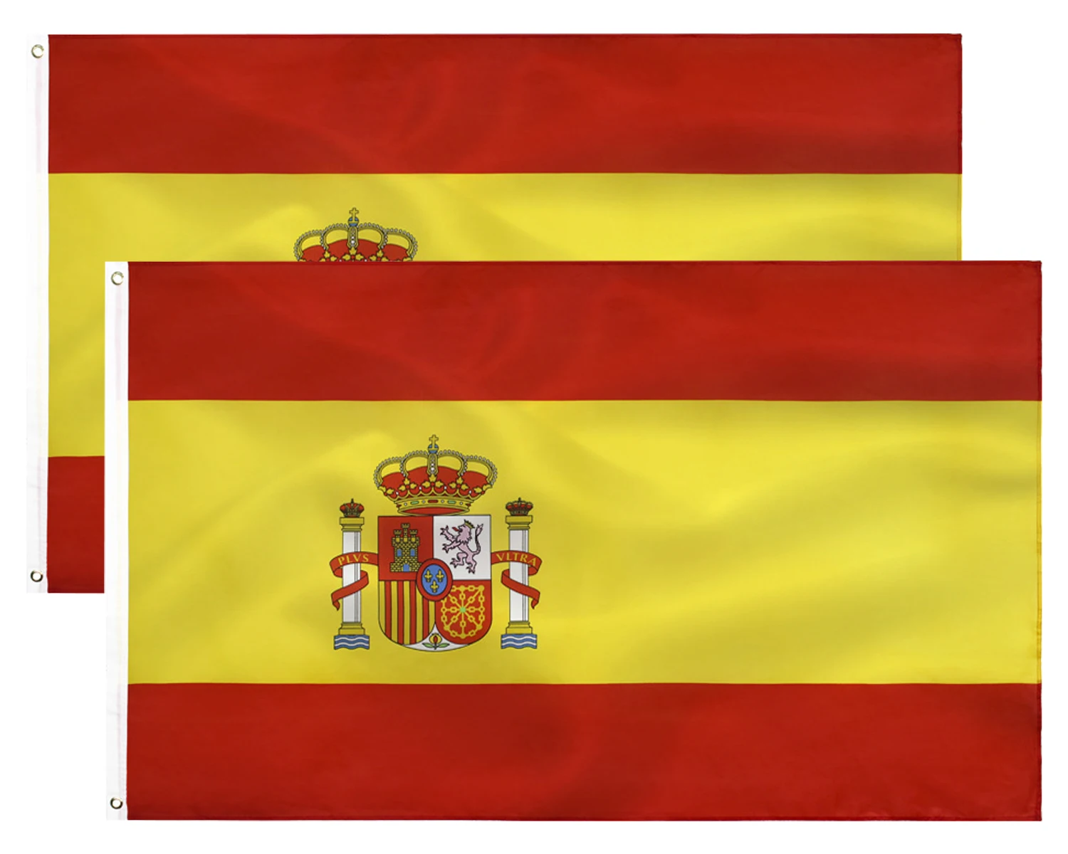 

2pcs Spanish Flag 90x150cm ES Spain National Flags Polyester Vivid Color and Fade Proof with Brass Grommets