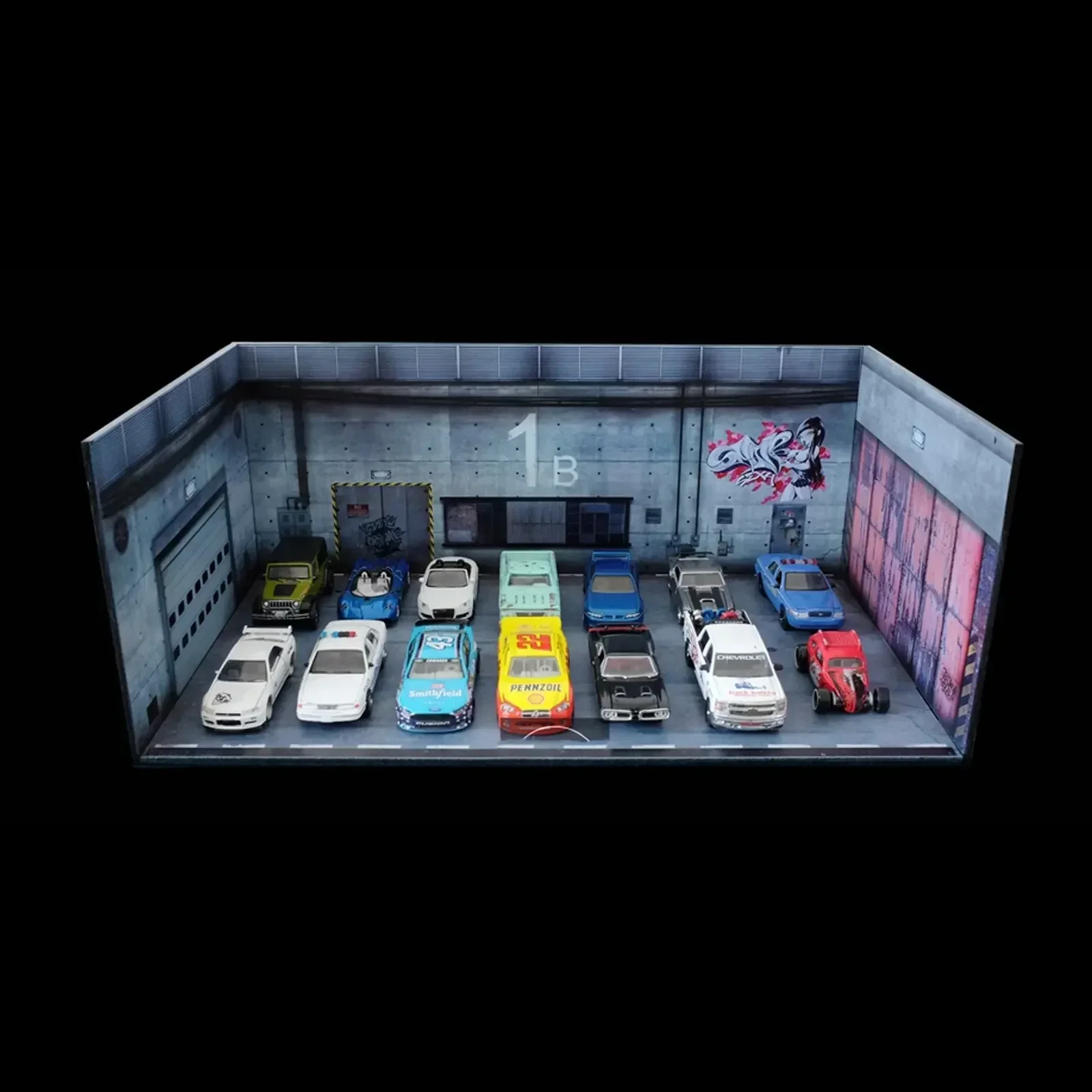 1/64 большой автомобиль склад неклейкая структура модель фон доска для фотосцены