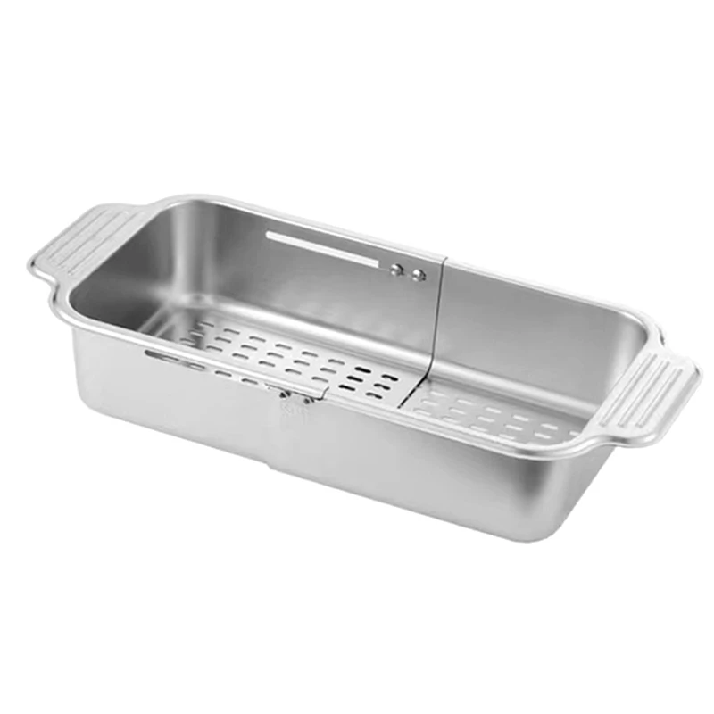 

1 Piece Multifunctional Kitchen Sink Drain Rack Retractable Stainless Steel Drain Basket