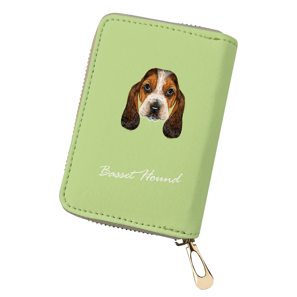 ADVOCATOR Dog Avatar Pattern Women's Card Bag Personalized Customized Zipper Card Holder Portable Mini Clutch Free Shipping