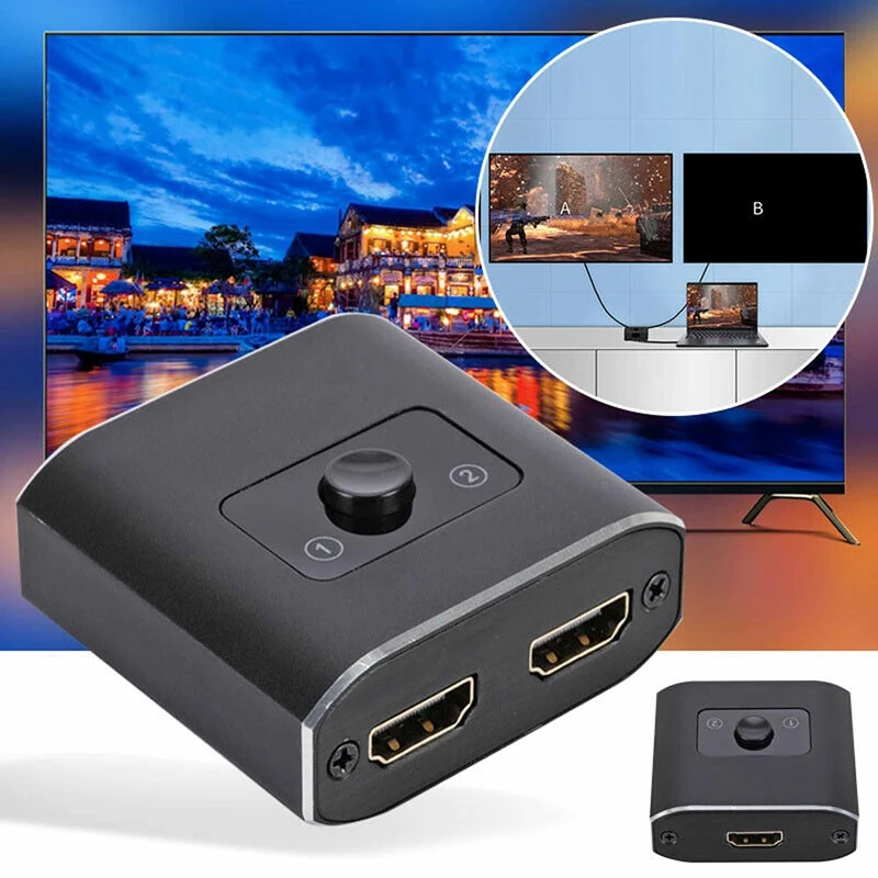 

HDMI Splitter 4K 60Hz HDMI Switch Bi-direction 1 In 2 Out or 2 Input to 1 AU