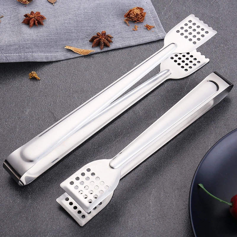

Stainless Steel Food Tongs BBQ Kitchen Cooking Food Serving Buffet Utensil Clip Thickened Steak Clip Bread and Food Tongs