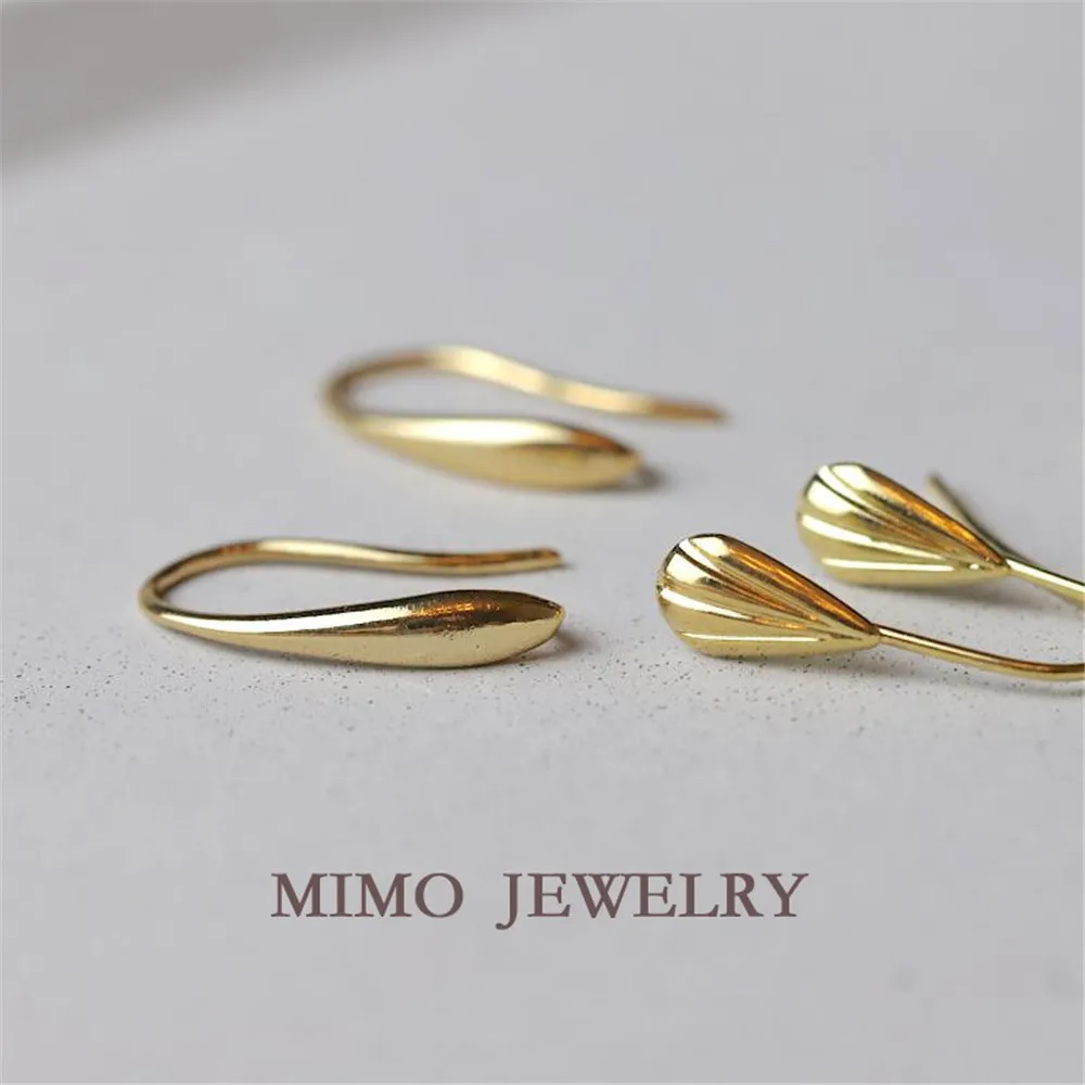

MIMO JEWELRY Copper plated real gold French drop shell ear hooks delicate DIY earrings semi-finished accessories