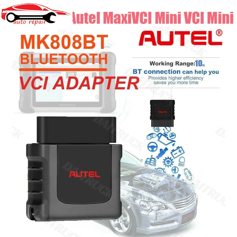 

Original Autel MaxiVCI Mini VC OBD2 Bluetooth Connector Car Scanner Diagnostic Tool Fits MaxiPRO MP808TS MaxiCOM MK808TS MK808BT