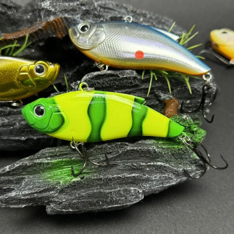 75mm 14.5g Sinking Vibration Fishing Lures Long Casting Lipless VIB Spinner Noisy Swimbait Wobbler Pesca Artificial Hard Bait