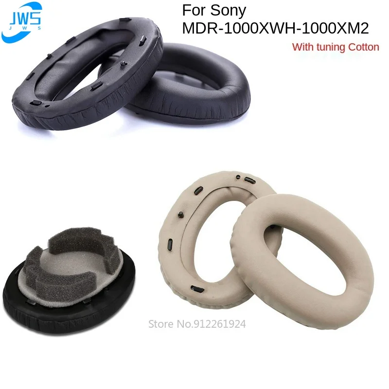 

Earpad Replacement Foam Ear Pads Cushions for Sony WH1000XM2 wh-1000xm2 1000X 1000xm2 MDR-1000X Headphones with clip ring