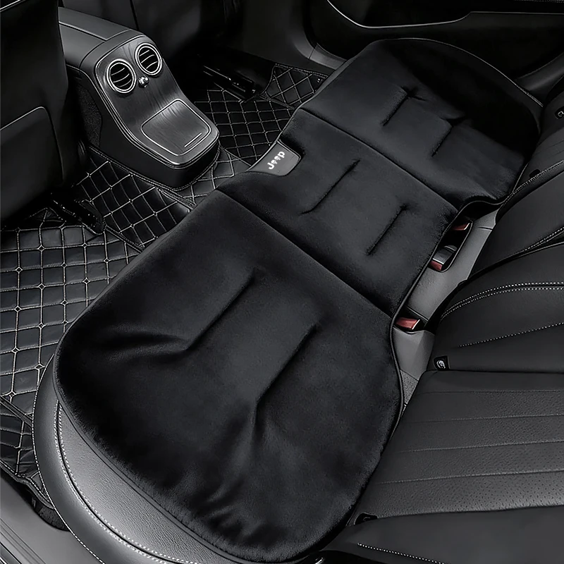 Фото Фланелевая подушка для автомобильного сиденья для Jeep Renegade Compass Patriot Grand Cherokee, чехол на переднее/заднее сиденье автомобиля, утолщенная защитная накладка №2