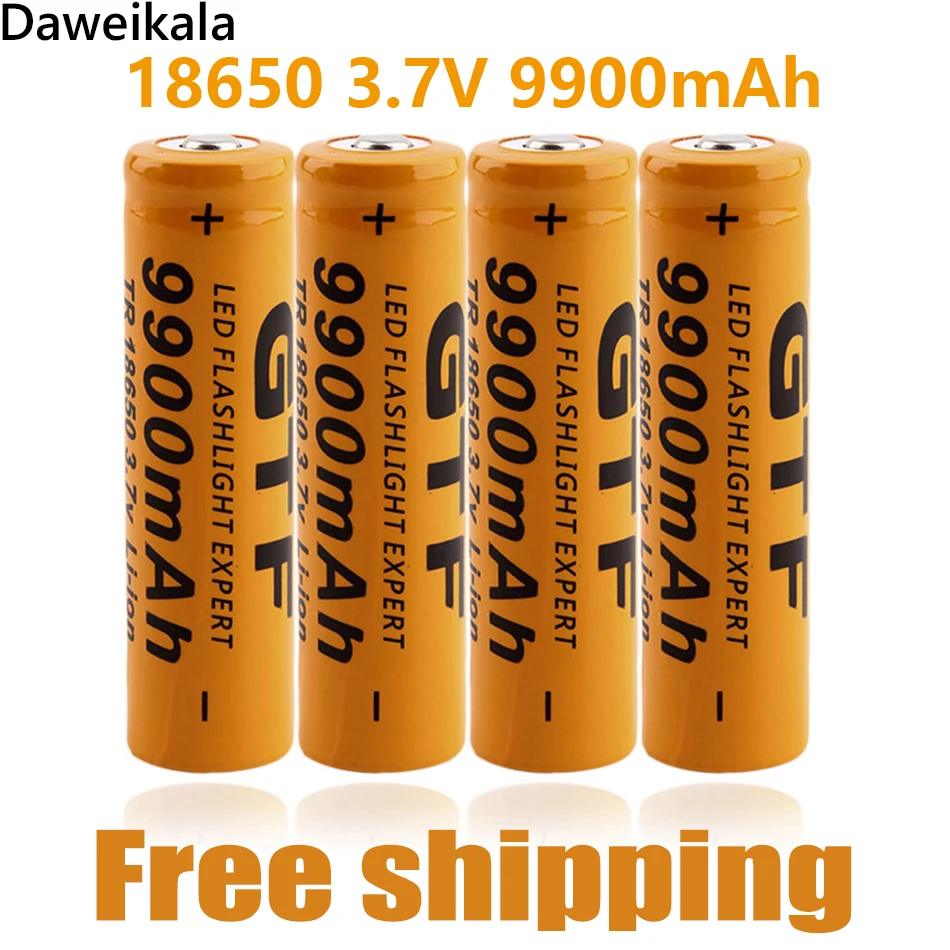 

New 18650 Battery 3.7V 9900MAh Batera Recargable De Li-Ion Para Linterna LED Caliente Nueva De Alta Calidad TOYS FAN