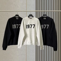 fw22 new mens essentials sweatshirt flocking logo hoodies fashion hip hop high street loose unisex streetwear pullover