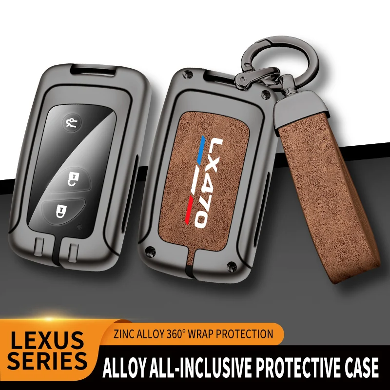 

New Auto TPU Zinc Alloy Key Case Bag For Lexus F SPORT LX470 Logo Car Key Chain Car Metal Key Shell Car Decora. Configuration Ac