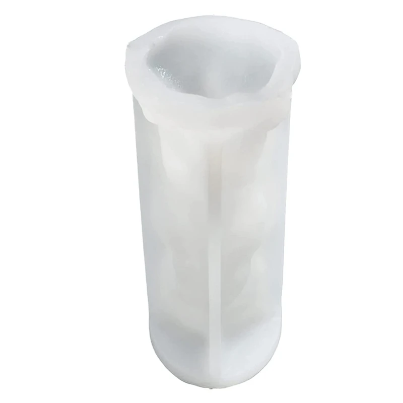 

3D Skull Candle Mold Halloween Column Silicone Resin Mold For Aromatherapy Candles Resin Casting Homemade Wax Making