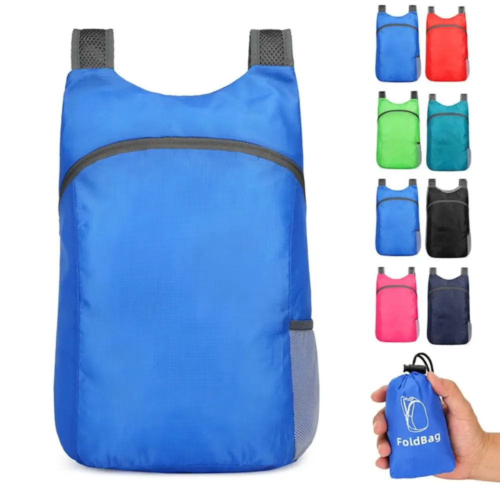 

Вместительный складной рюкзак, школьный ранец на молнии, легкая нейлоновая сумка на плечо с кулиской, дорожные мешки для хранения