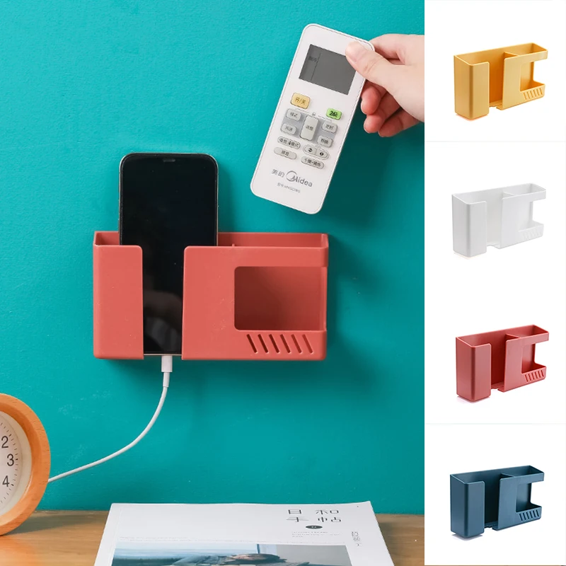 

Multifunctional Wall-mounted Storage Box Punch-free Mobile Phone Remote Control Storage Rack Bathroom Wall Debris Storage Rack
