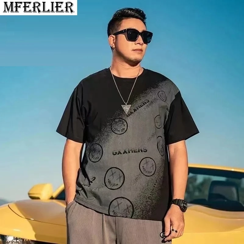 

Футболка мужская с коротким рукавом, модная рубашка с надписью, свободного покроя, в стиле хип-хоп, размеры 5XL 6XL 7XL, лето