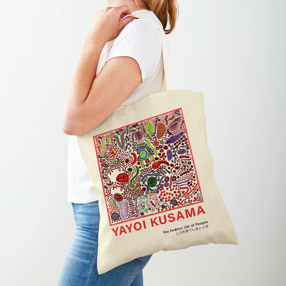 Yayoi Kusama Абстрактная сумка через плечо с тыквой и цветочными формами глаз