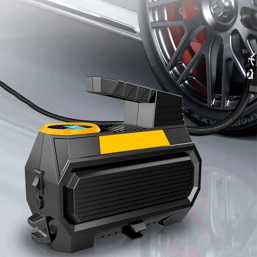 

12V Portable Car Tire Inflator Air Compressor Electric Air Pump With Digital Tire Pressure Gauge LED Light