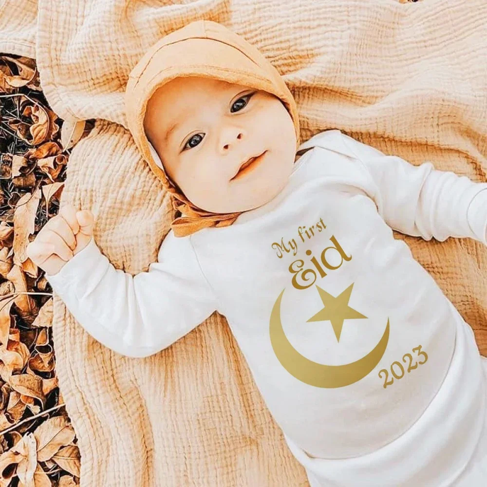 

Детский комбинезон My First Eid, одежда для мальчиков и девочек, комбинезон 1-й Eid Newbron, комбинезон для малышей, мусульманский подарок для будущей мамы, детский комбинезон