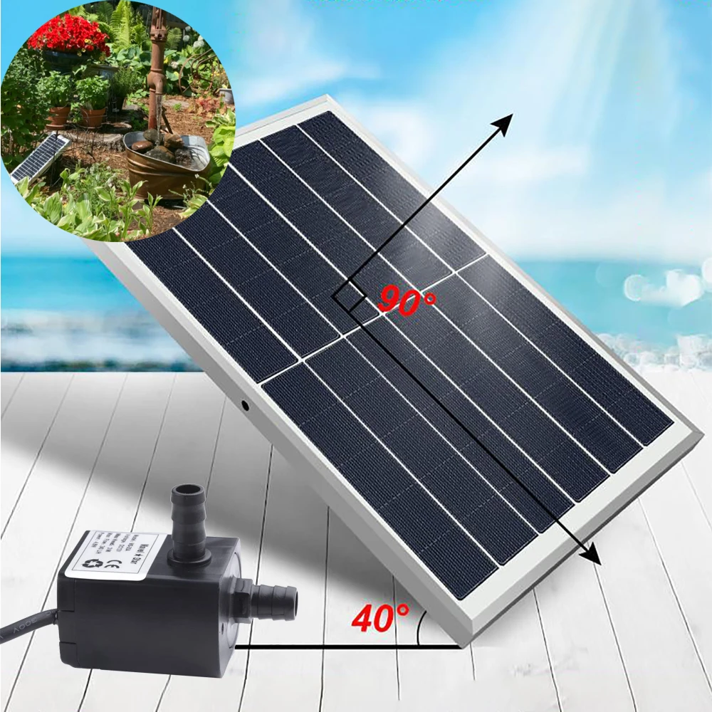 

Aquarium Solar Water Pump 10W Solar Panel Cell 12V Circulating Filter Fish Tank Rockery Water Pumping Submersible Pump Fountain
