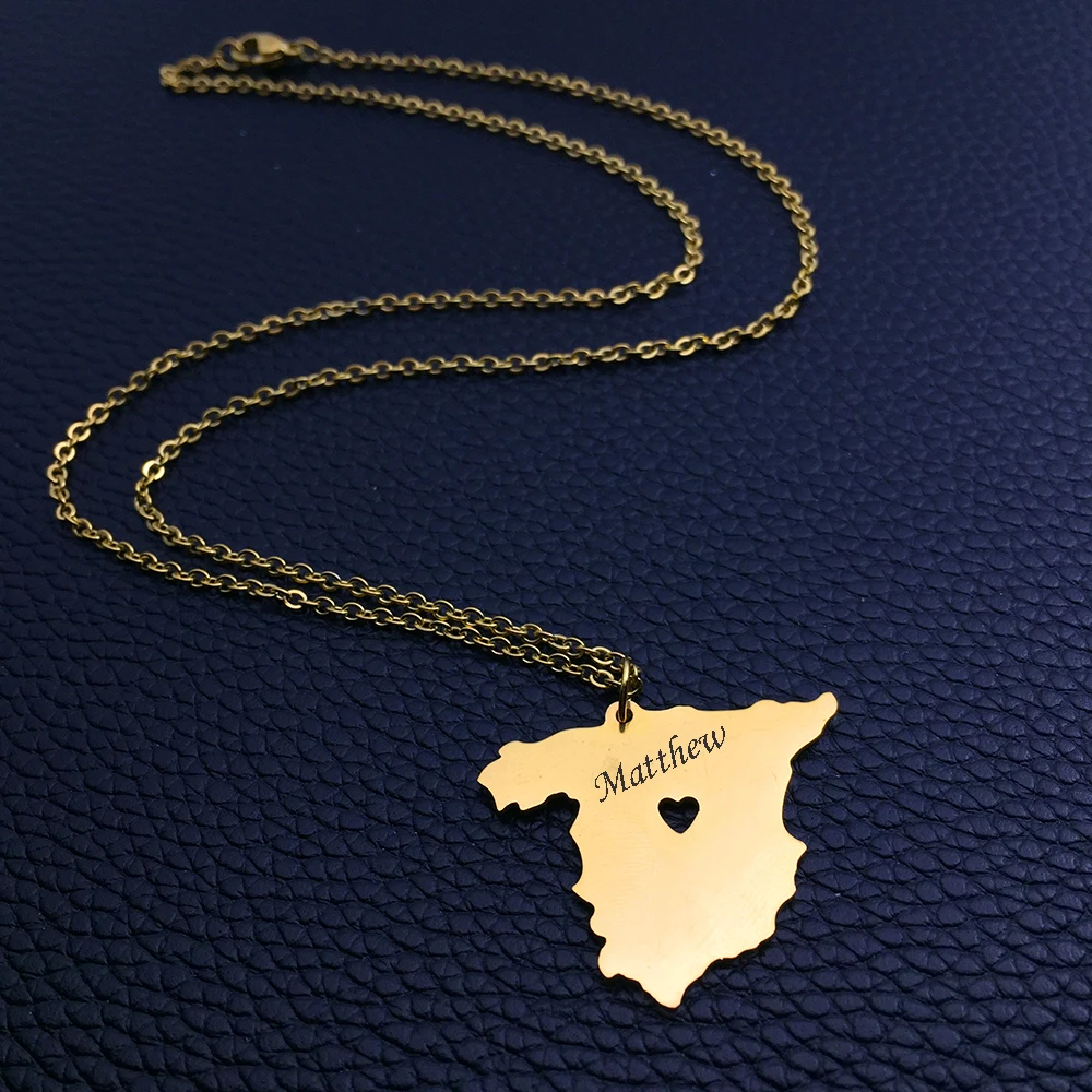 

Испания Шарм ожерелье из Европы лазерной гравировки комплект с надписью, память отдыха подарок Прямая доставка принимаются YP6031