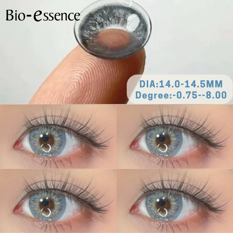 Bio-essence 1 Pair Colored Contacts Lens with Myopia Yearly Disposable Natural Korea Big Eyes Contact Pupils for Free Shipping