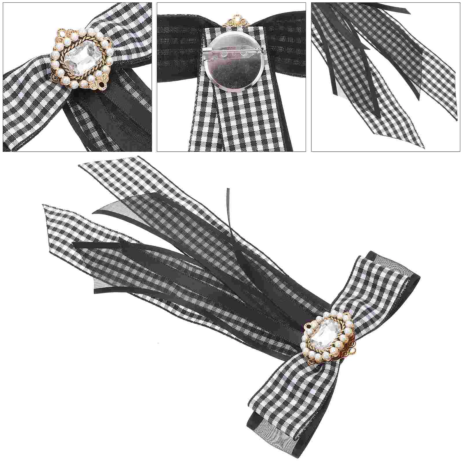

1 Pc Delicate Bow Tie Girl Ladies Party Long Pearl Bow Tie Necktie Bowtie