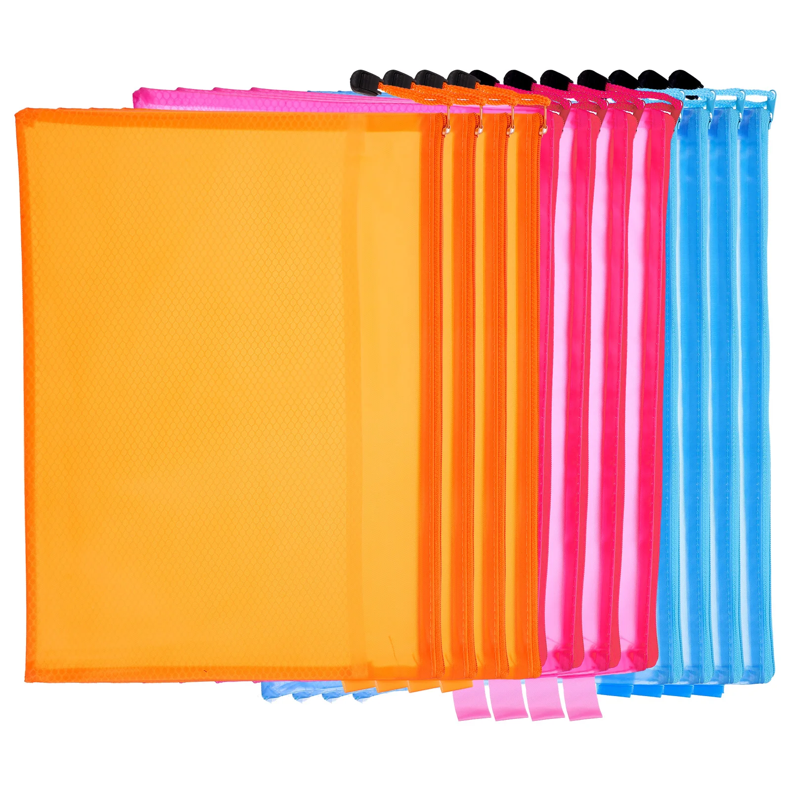 

File Zipper Bag Pouches Visible Container Students Organizer Storage Document Paper Bags