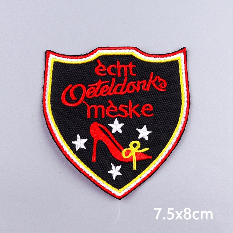 Oeteldonk Embleem патч карнавальный для Нідерландов эмблемы вышитые утюгом на лягушке