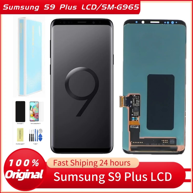 

6.2''Original AMOLED S9 Plus LCD For Samsung Galaxy S9+ SM-G965 G965F/DS Display Touch Screen Digitizer Assembly Repair Parts