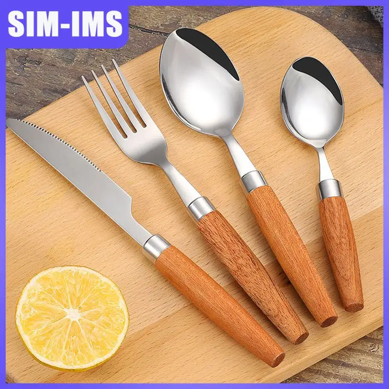 

304 Stainless Steel Knife Fork Spoon Tableware Dinnerware Kitchen Flatware Silverware Luxury Cutlery Tools Kitchen Accessories