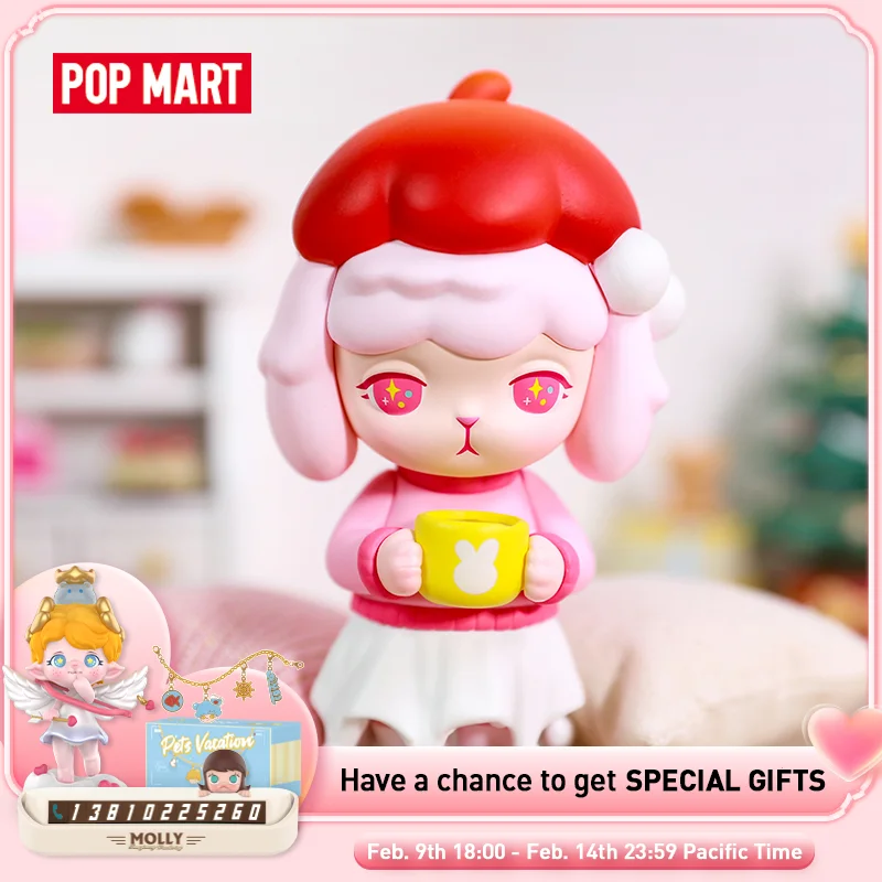 

POP MART Ограниченная серия зайчик Зимняя серия реальная Милая кавайная виниловая игрушка фигурки героев Бесплатная доставка