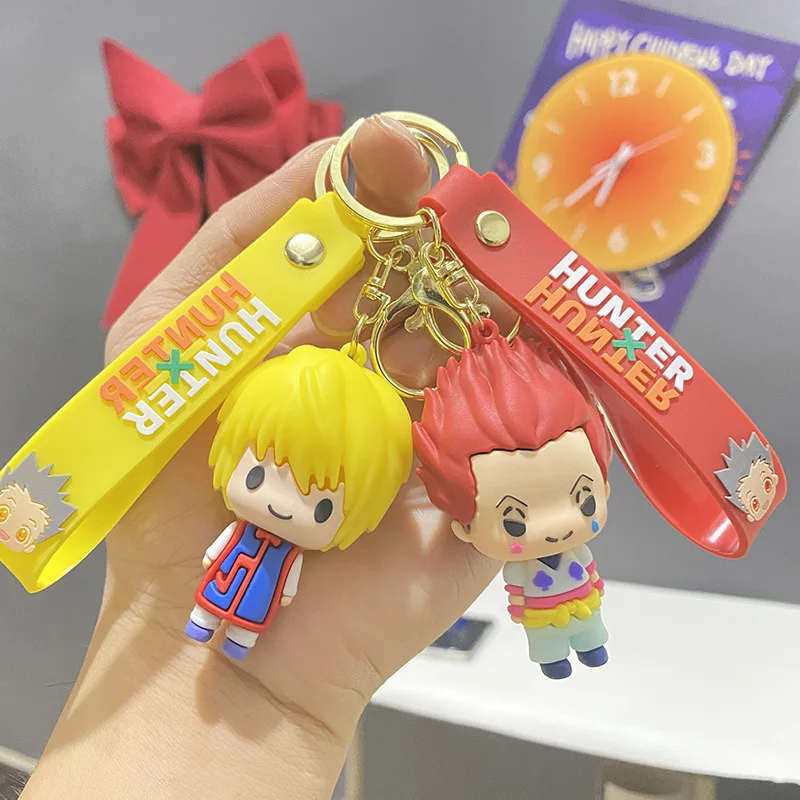 Фото Аниме HUNTER X HUNTER фигурка брелок силиконовый GON·FREECSS кукла кулон брелок автомобильный брелок для ключей аксессуары ювелирные изделия детский новый подарок №2