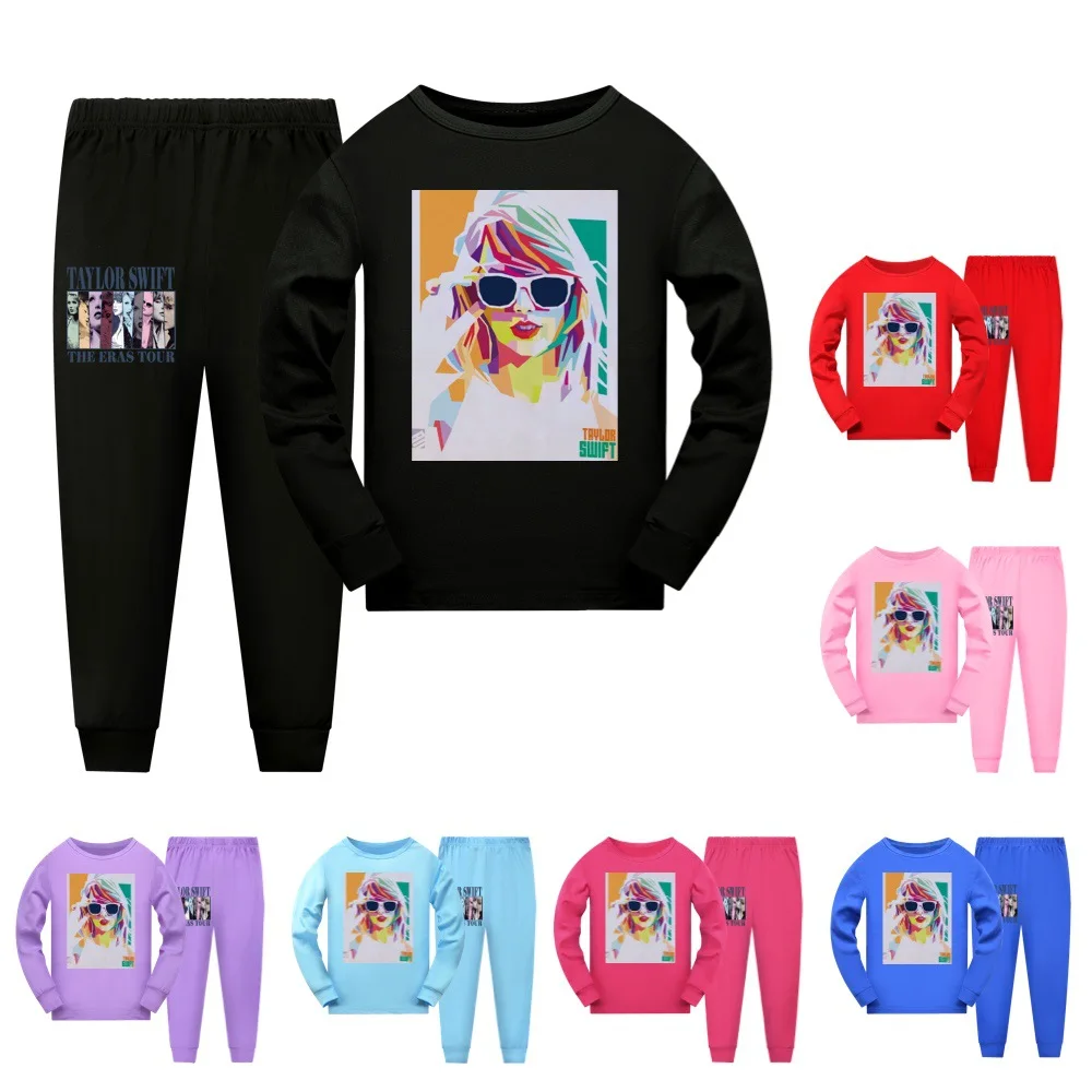 

Girls Boys Pyjamas Children Cotton Sleepwear Baby Underwear Set Taylor The Eras Tour Pajama Sets Kids Clothes 2pcs Tops+Pants
