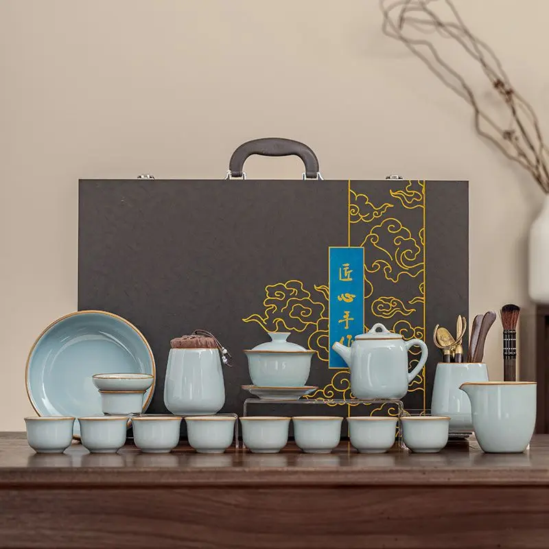 Керамический 2024 новый геоао официальный чайный сервиз в стиле кунг-фу полный