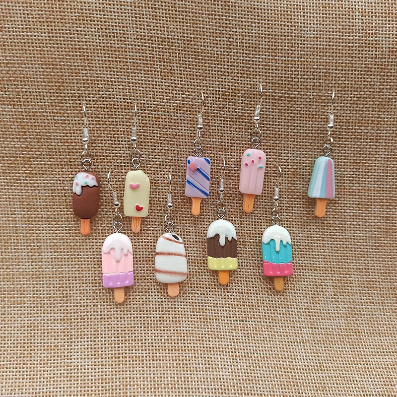

Cake Pizza Earrings Ice Cream Donuts Drop Hanging Earrings For Women Children Birthday Gift Made Handmade Cute Girls