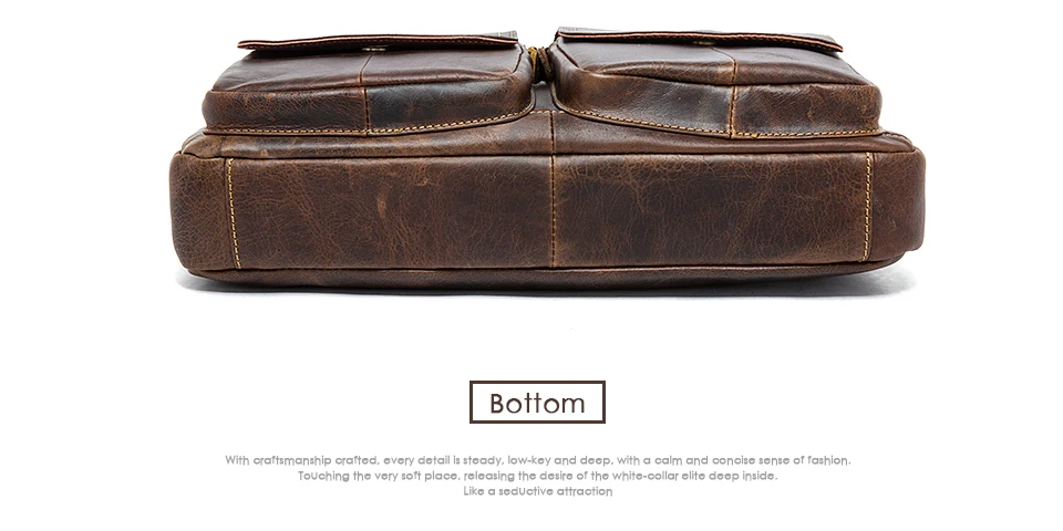 Polare Large Full Grain Leather  Handbags  for Men Business Travel Case Messenger Bag Messenger Bag Men