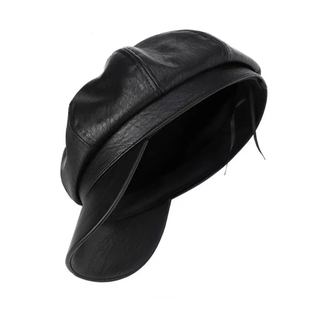 Женская теплая зимняя шапка кепка газетчика берет из искусственной кожи в