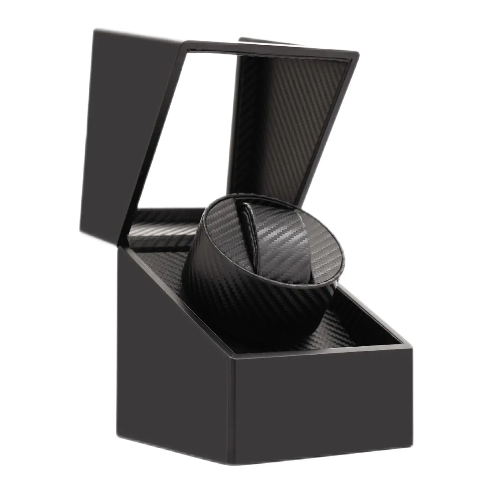 

Automatic Single Watch Winder Box Flexible s Quiet Running Motors Luxury AC Adapter Storage Case for Men and Women Watches
