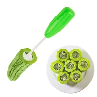 4pcsset different size vegetable spiral cutter spiralizer meat filling tool plastic tomato eggplant cutter kitchen tool