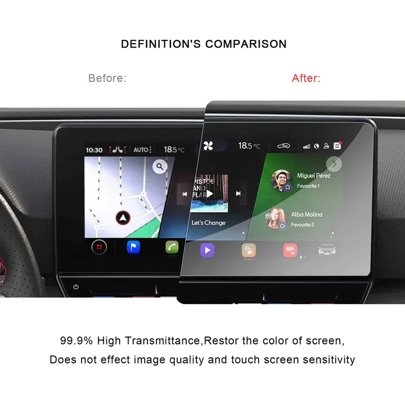 

For Leon MK4 2020 10 Inch Car GPS Navigation Touch Center Screen Protector Auto Interior Accessories Toughened glass protective