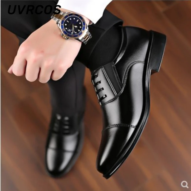 Formal Business Leather Shoes Men Soft Sole Casual Men Shoes Cover Foot Breathable Men Shoes Low-top Fashion Lace-up Shoes New 2