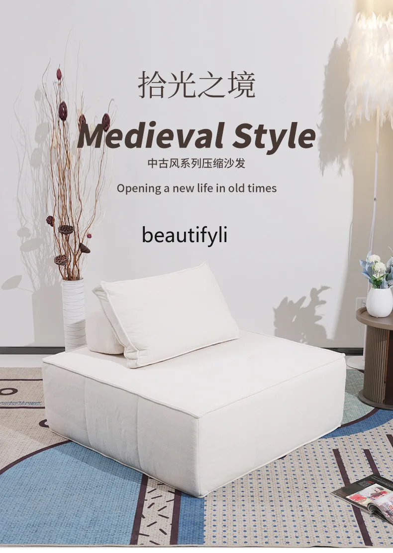 Фото Кубический модульный диван, вакуумный рулонный пакет, бескаркасный компрессионный диван из губки интегрированной формы для отдыха №2