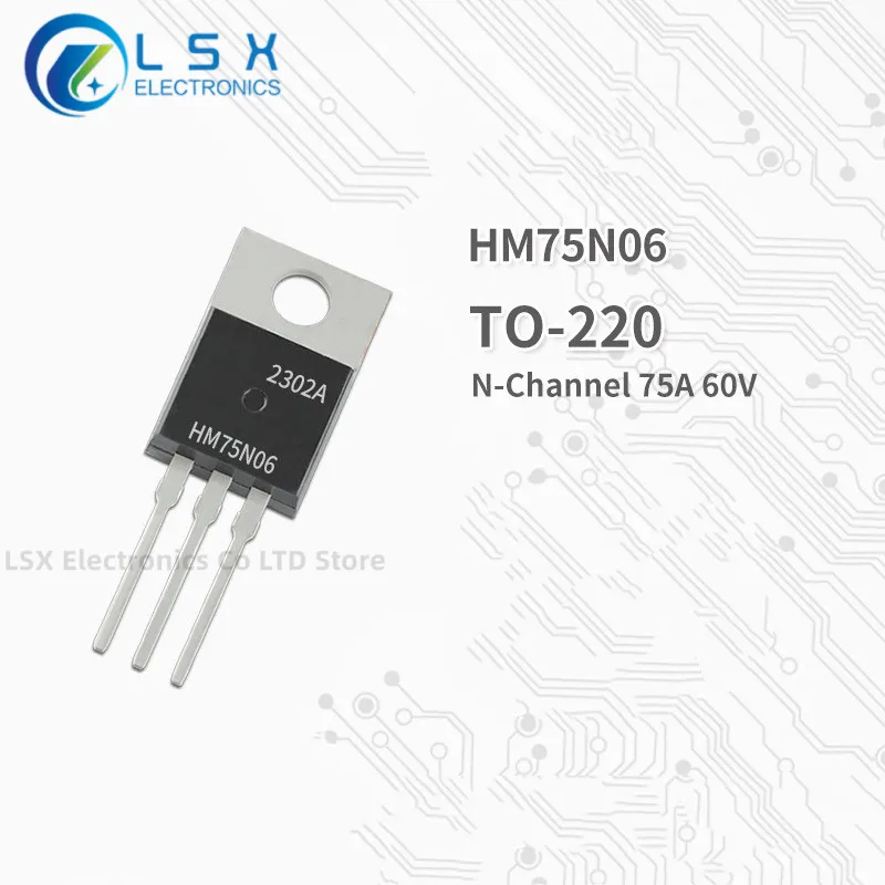 

10PCS NEW Original Factory Direct Sales HM75N06 TO-220 N Channel MOS Field effect transistor 75A 60V