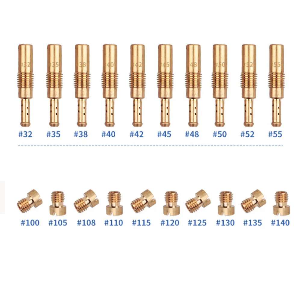 

40/30/20/10 шт. главные форсунки карбюратора, медленный пилотный форсунок для PWK PWM PE CVK 24 26 28 30 PJ FCR-MX CV, форсунки карбюратора мотоцикла