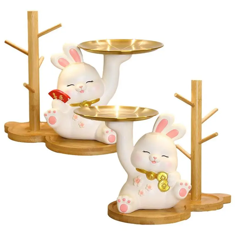 

Lucky Cat Storage Sculpture Decorative Storage Box Resin Storage Statue Cat Figurine Storage Container Cat Shape Organizing Tray