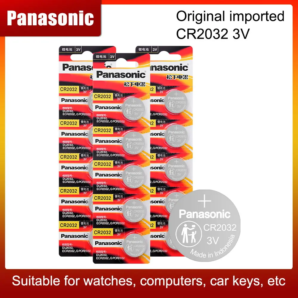 PANASONIC 2021 Акция распродажа 3 в CR2032 CR 2032 часы батарейки Кнопка монеты пила