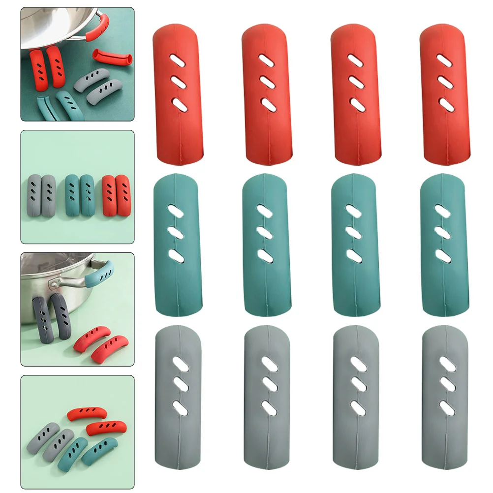 

Handle Pot Grip Cover Silicone Sleeve Holder Pan Covers Ear Skillet Hot Skillets Heat Grips Cast Iron Insulated Pans Proof Scald