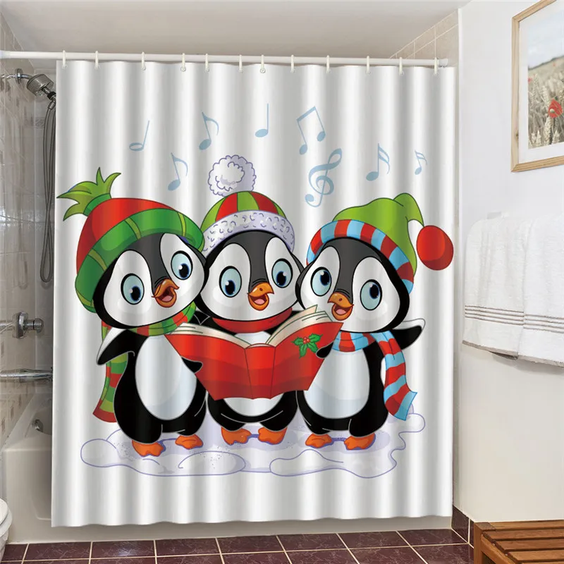 

Shark Turtle Shower Curtain Sea Animal Shower Curtain Bathroom Home Decor with Hook