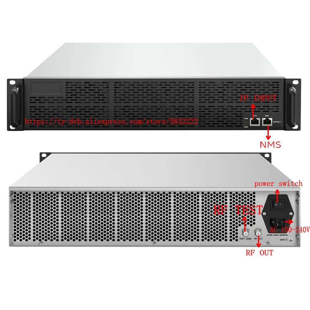 16-канальный IP-RF NTSC PAL-BG DK Готельный кабель Front-end RTP UDP IP-аналоговый модулятор UDP/RTP